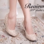 พร้อมส่ง : คัทชูลูกไม้ส้นเตารีด (มี2สี)