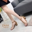รองเท้าส้นตัน Style Zara T-Strap (สีแดง)