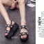 รองเท้า Platform แต่งมุก (สีดำ)