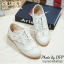พร้อมส่ง : รองเท้า Oxford ผ้าลูกไม้ (สีน้ำตาล)