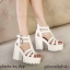 พร้อมส่ง : รองเท้าเสริมส้น Style nanda Shoes (สีดำ)