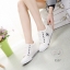 พร้อมส่ง : รองเท้าผ้าใบทรงคอนเวิร์สสกรีนลาย (สีขาว)