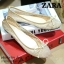 พร้อมส่ง : ZARA flat ประดับเพชรสะท้อนแสง(สีทอง)