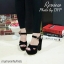 พร้อมส่ง : รองเท้าส้นสูงกำมะหยี่ (สีดำ)