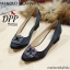 รองเท้าคัทชูส้นตัน Manolo Blahnik Style (สีเทา)