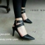 รองเท้าส้นสูงรัดข้อ Style zara (สีดำ)
