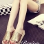 รองเท้าแตะสไตล์ Jimmy Choo (สีเงิน)