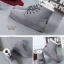 รองเท้าผ้าใบกันหนาวบุขน (สีชมพู)