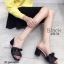 รองเท้าเปิดส้นซาติน (สีชมพู)