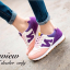 พร้อมส่ง : รองเท้าผ้าใบ nb ผู้หญิง (สีชมพู)