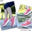 พร้อมส่ง : รองเท้าผ้าใบเสริมส้นทรงsport (สีชมพู)