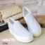 พร้อมส่ง : รองเท้าผ้าใบทรงมัฟฟินผ้าญี่ปุ่น (สีขาว)