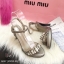 พร้อมส่ง : รองเท้าส้นสูง MIUMIU (สีเงิน)