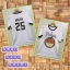 เสื้อยืด กุ๊นคอ สกรีนลาย