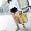 รองเท้าคัทชูทรงหน้าวี Style Tod (สีครีม)