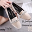 รองเท้าคัทชูแต่งเพชร Style MIU MIU (สีดำ)