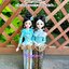 TH98 ชุดไทยรัตนโกสินทร์สีฟ้า สีฟ้า