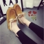รองเท้าผ้าใบสไตล์ Moccasin (สีน้ำตาล)