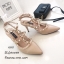 รองเท้าส้นสูงเปิดส้น Style Valentino (สีเบจ)