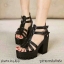 พร้อมส่ง : รองเท้าเสริมส้น Style nanda Shoes (สีดำ)