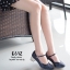 รองเท้าคัทชูกากเพชรสไตล์ MIUMIU (สีเงิน)