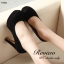 พร้อมส่ง : รองเท้าส้นสูงกำมะหยี่ (สีน้ำเงิน)