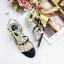 รองเท้า Valentino pumps rainbow color t-strap rockstud (สีชมพู)