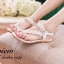 พร้อมส่ง : รองเท้าแตะดอกไม้ (สีขาว)