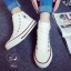 พร้อมส่ง : รองเท้าผ้าใบหุ้มข้อสไตล์คอนเวิร์ส (สีน้ำเงิน)