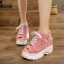 รองเท้าแตะเสริมส้นทรงผ้าใบ (สีดำ)