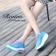 รองเท้าผ้าใบเสริมส้นผ้าตาข่าย (บานเย็น)