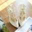รองเท้า Valentino Heels 4 นิ้ว (สีครีม)