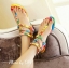 พร้อมส่ง : รองเท้าแตะรัดส้น Valentino pumps rainbow color t-strap rockstud (ลายทาง)