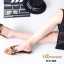 รองเท้าแตะ Hermes Leaf Leather Sandal (สีดำ)