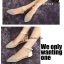 พร้อมส่ง : รองเท้าปิดหัวประดับเพชร (สีทอง)