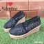 รองเท้าลูกไม้ Style Valentino (สีดำ)