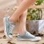 พร้อมส่ง : รองเท้าผ้าใบทรงคอนเวิส (สีเขียวอมยีนส์)