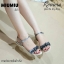 พร้อมส่ง : รองเท้าMIU MIUประดับเพชร (สีเงิน)