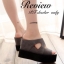 พร้อมส่ง : รองเท้าลำลองส้นเตารีด (สีเทา)
