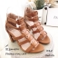 รองเท้าส้นตันหน้าสาน Style Zara (สีครีม)