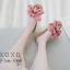 รองเท้าแตะแต่งโบว์2ชั้น (สีครีม)
