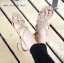 รองเท้าส้นตันแต่งอะไหล่ Style Zara (สีตาล)