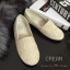 พร้อมส่ง : รองเท้าส้นแบนทรง Loafer (สีครีม)