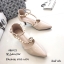 รองเท้าส้นสูงตอกหมุด Style Valentino (สีครีม)