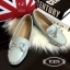 พร้อมส่ง : รองเท้า Style Tod's ประดับโบว์(สีครีม)