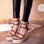 พร้อมส่ง : รองเท้าส้นตึก Valentino Style (สีดำ)