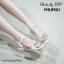 พร้อมส่ง : รองเท้ารัดส้น MIU MIU Style (สีขาว)