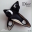 พร้อมส่ง : รองเท้าคัชชูหัวแหลมงาน Dior (สีดำ)