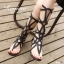 รองเท้า Gladiator Style Stuart Weitzman (สีน้ำตาลประกายทอง)