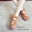 รองเท้าลำลองหนังกลับหน้าสาน (สีดำ)